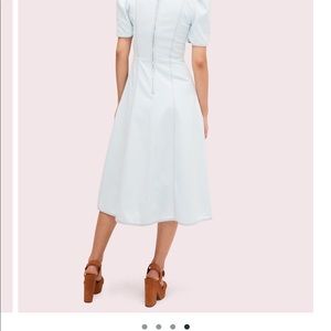 Kate Spade cotton v-neck puff sleeves dress